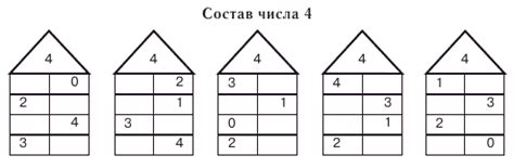 Состав числа 5 домики распечатать картинки - Фото подборки 3