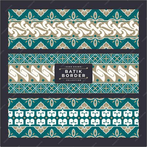 Premium Vector | Traditional batik border vector collection