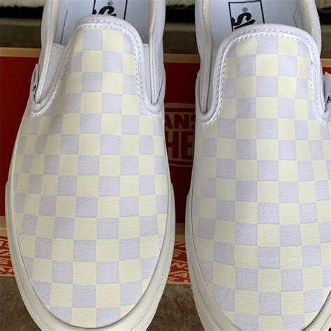 Vans Shoes Vans Classic Slip On Checkerboard True White Mens Poshmark