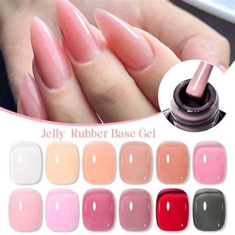 MTSSII Nude โปร งใสยางฐานเจลเยลล เจลเล บ UV LED เล บเจลเคลอบเงา Soak Off เล บ 7ml