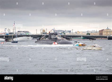 Russian Nuclear Powered Submarine And Army Ship Stock Photo Alamy