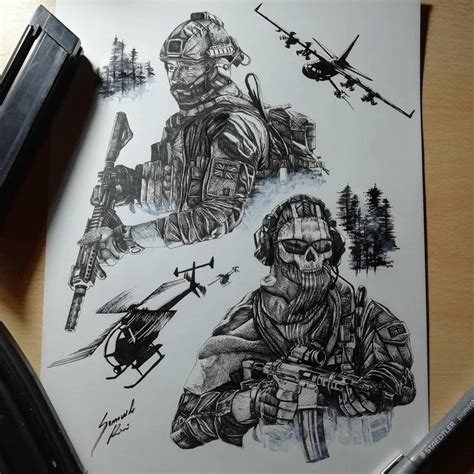 Modern Warfare 2 ink art by SamueleRicci01 on DeviantArt