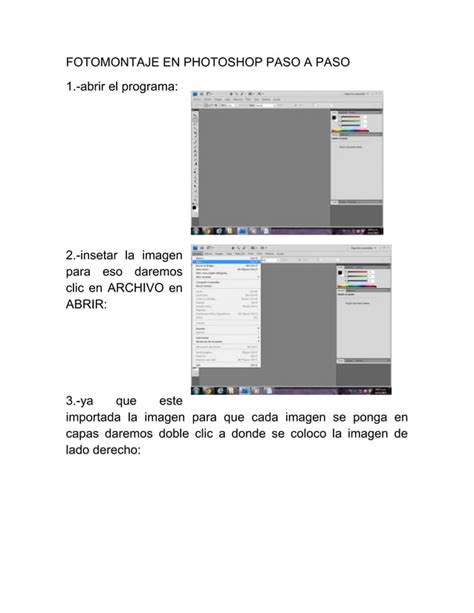 Fotomontaje En Photoshop Paso A Paso Pdf