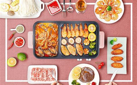 Topwit Electric Hot Pot With Grill In Indoor Non Stick Hot Pot Electric With Grill For