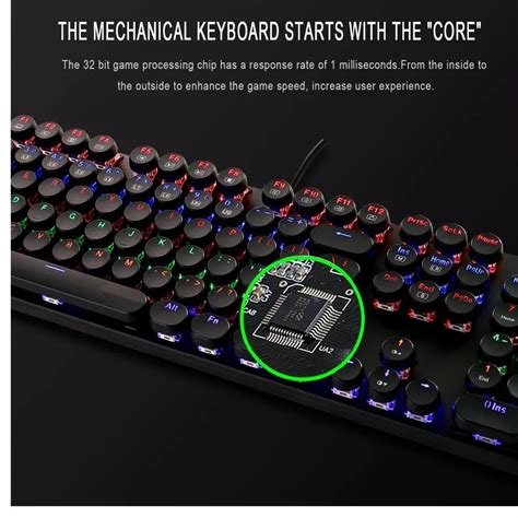Redragon K350S клавиатура в стиле ретро со светодиодными механическими ...