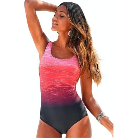Bikini Sin Espalda Oversize Color Degradado Monokini Mujer Cuotas sin interés