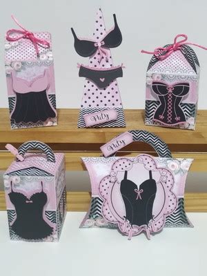 Caixa Quadrada Cha De Lingerie Lembrancinhas D Festa Compre Produtos Personalizados No Elo