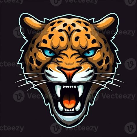 Jaguar Head Mascot Esport Logo Vector Illustration With Isolated