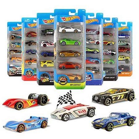 Carrinhos Hot Wheels Pacote Modelos Sortidos Mattel Real Brinquedos