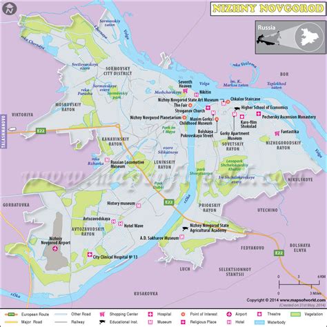 nizhny novgorod city map russia