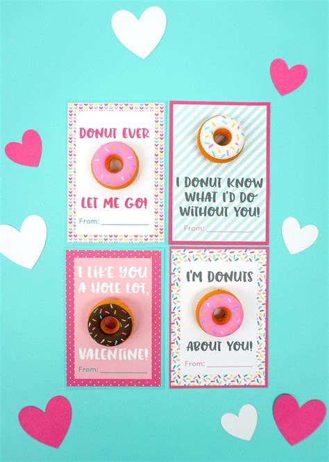 Donut Valentines Card Printable