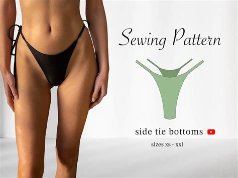 Bikini Bottom Sewing Pattern High Rise Cheeky Thong Coverage Seamless And Reversible Pdf Sizes