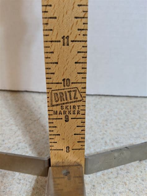 Vintage Sewing Dritz Skirt Marker Wood Ruler Hem Marker Metal Base Ebay