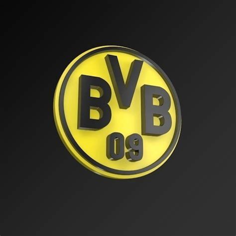 3D model Borussia Dortmund FC Football Club 3D Logo VR / AR / low-poly ...