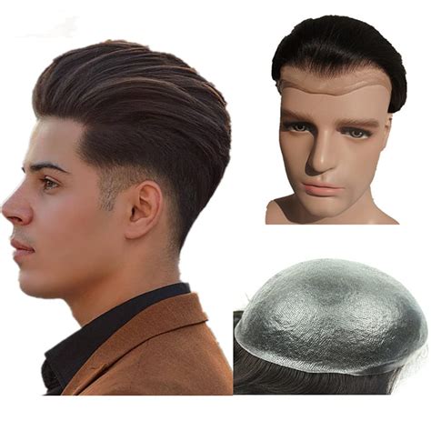 Buy NLW European Human Hair Toupee For Men With Transparent Thin Skin