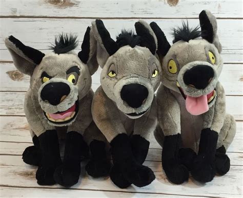 Disney Store The Lion King Hyenas Set Lot of 3 Plush Shenzi Banzai Ed