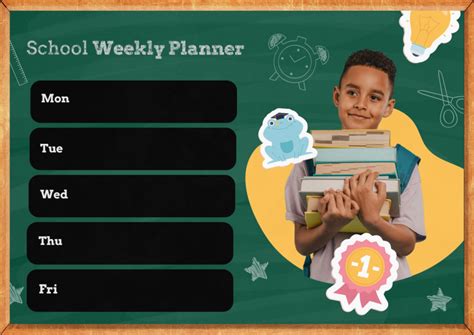 Nurturing Young Minds with a Fun School Weekly Planner — Kapwing