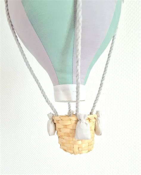 Mint And Gray Hot Air Balloon Baby Shower Gift Travel Theme Etsy