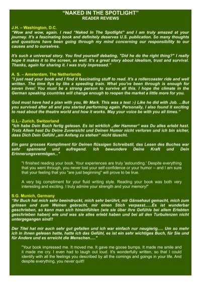 NAKED IN THE SPOTLIGHT