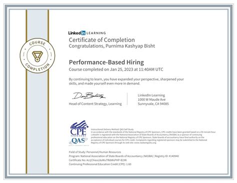 Purnima Kashyap Bisht On Linkedin Certificate Of Completion