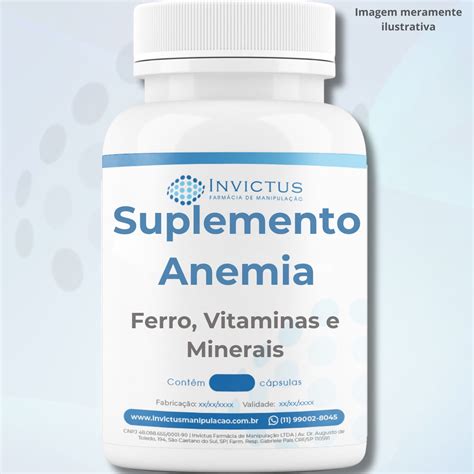 Vitamina Boa Para Anemia - Suplemento para Anemia com Ferro, B12, Vitaminas e Minerais