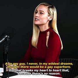 Brie Larson On Having A Gay Superhero In The MCU Brie Larson Daily