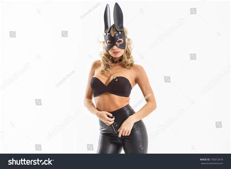 Beautiful Girl Blonde Sexy Mask Lingerie Stock Photo 770313319 Shutterstock