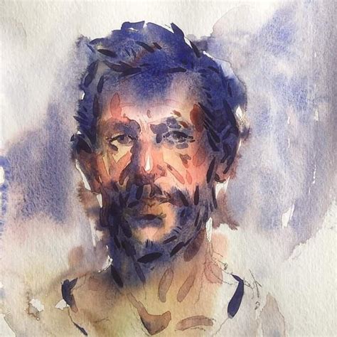 Watercolourportraitsketchbook Painting Artist Sunil Jadhav