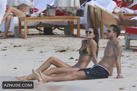 Izabel Goulart Sexy In A Thong Bikini With Boyfriend At The Beach In St Barts Aznude