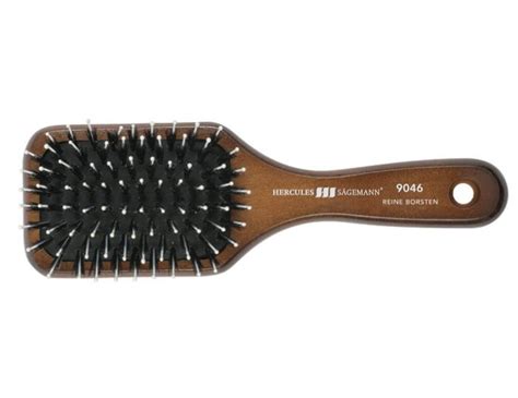 Hercules Sagemann Bristles Paddle Hair Brush Walnut 8 rows