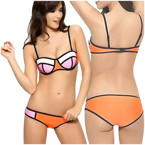 Bikini Komplet Kostium Str J Dwucz Ciowy K Pielowy Biustonosz Push Up M Cena