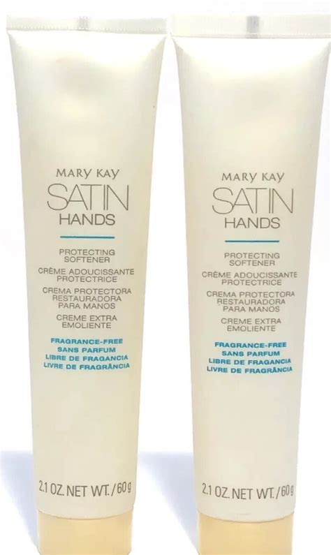 MARY KAY SATIN HANDS PROTECTING SOFTENER~EMOLLIENT CREAM LOT OF 2 ...