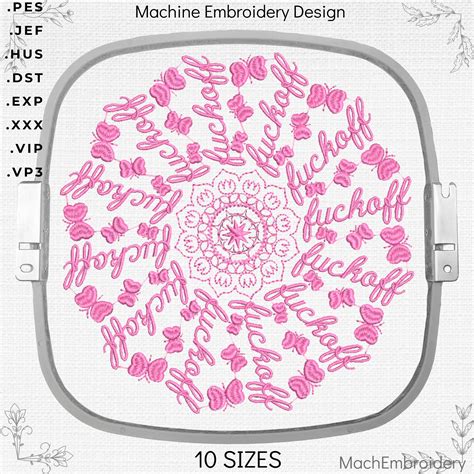 Machine Embroidery Design For Adults Dirty Word Fuck Off Can Be Used On A Pillow T Shirt