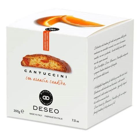 Cantuccini z kandyzowana skórką pomarańczową 200g / DESEO - Inna marka ...