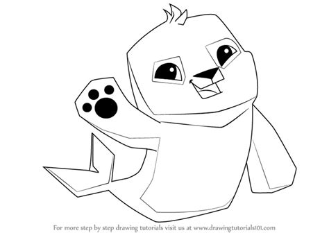 How To Draw Seal From Animal Jam Animal Jam Step By Step