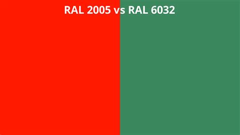 RAL 2005 vs 6032 | RAL colour chart UK