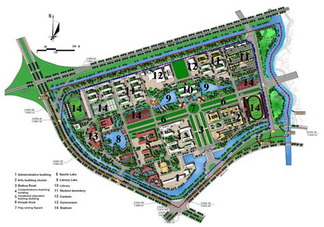 Campus layout drawing of Jiangxi Science and Normal University ...