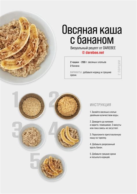 Овсяная каша с бананом & грецкими орехами
