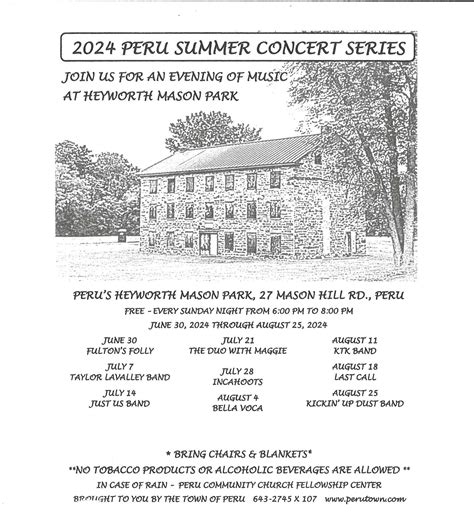 Concerts 2024 The Peru Gazette