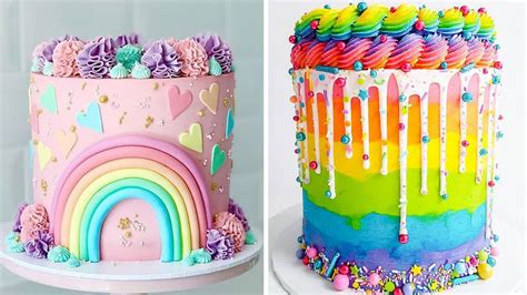 Top 10 Amazing Rainbow Birthday Cake Decorating Compilation Most