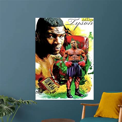 Mike Tyson Canvas Painting, Legendary Boxer Poster, Professi | Inspire