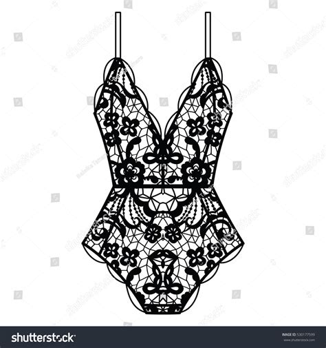Collection Lingerie Body Set Vector Illustrations Stock Vector Royalty Free