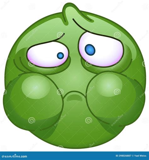 Nauseated Emoticon Stock Vector Illustration Of Green 298026887