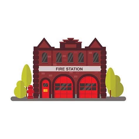 Fire Station Clip Art Vector Images And Illustrations Istock