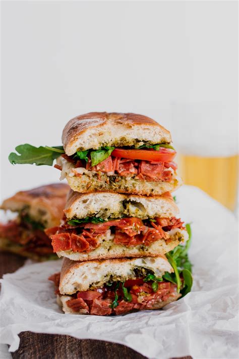 Vegan Salami Pesto Sandwich Two Market Girls