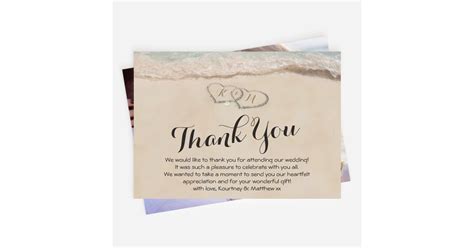 Beach Thank You Note | Photo Wedding | Zazzle