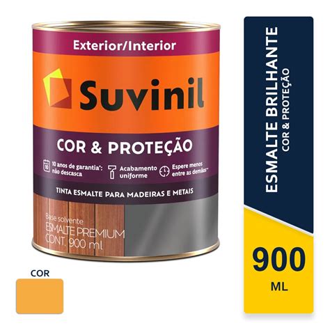 tinta suvinil esmalte  protecao amarelo ouro brilhante