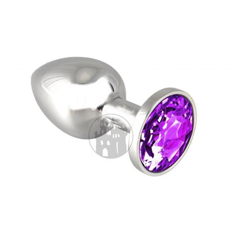 Analplug Klein Mit Kristall Lila Metall Glas Plugs Analplugs Sex Toys Fetisch SM
