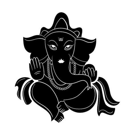 Premium Vector Sri Ganesh Silhouette Vector