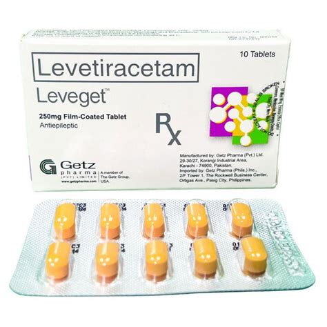 Leveget Levetiracetam 250mg Film Coated Tablet 10s Price In The